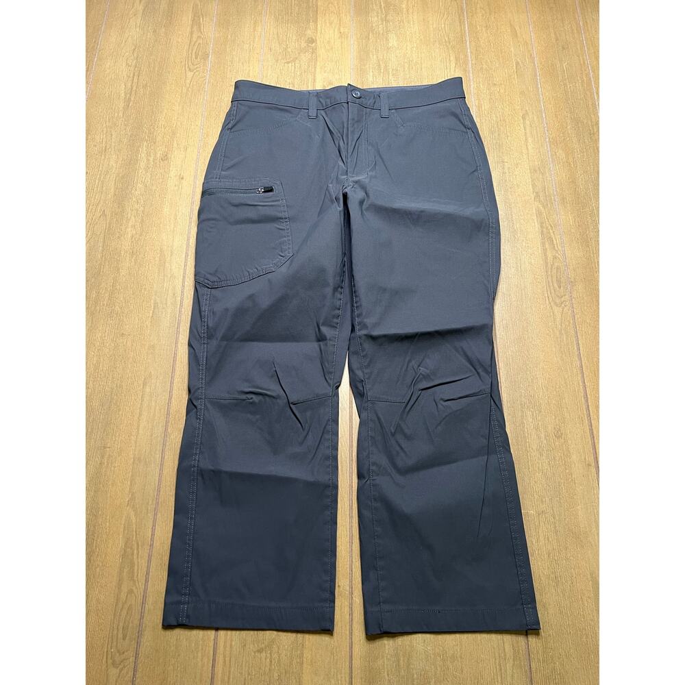 Eddie Bauer Mens 34x26 Gray Stretch Pants Hiking Outdoor Travel Lightweight